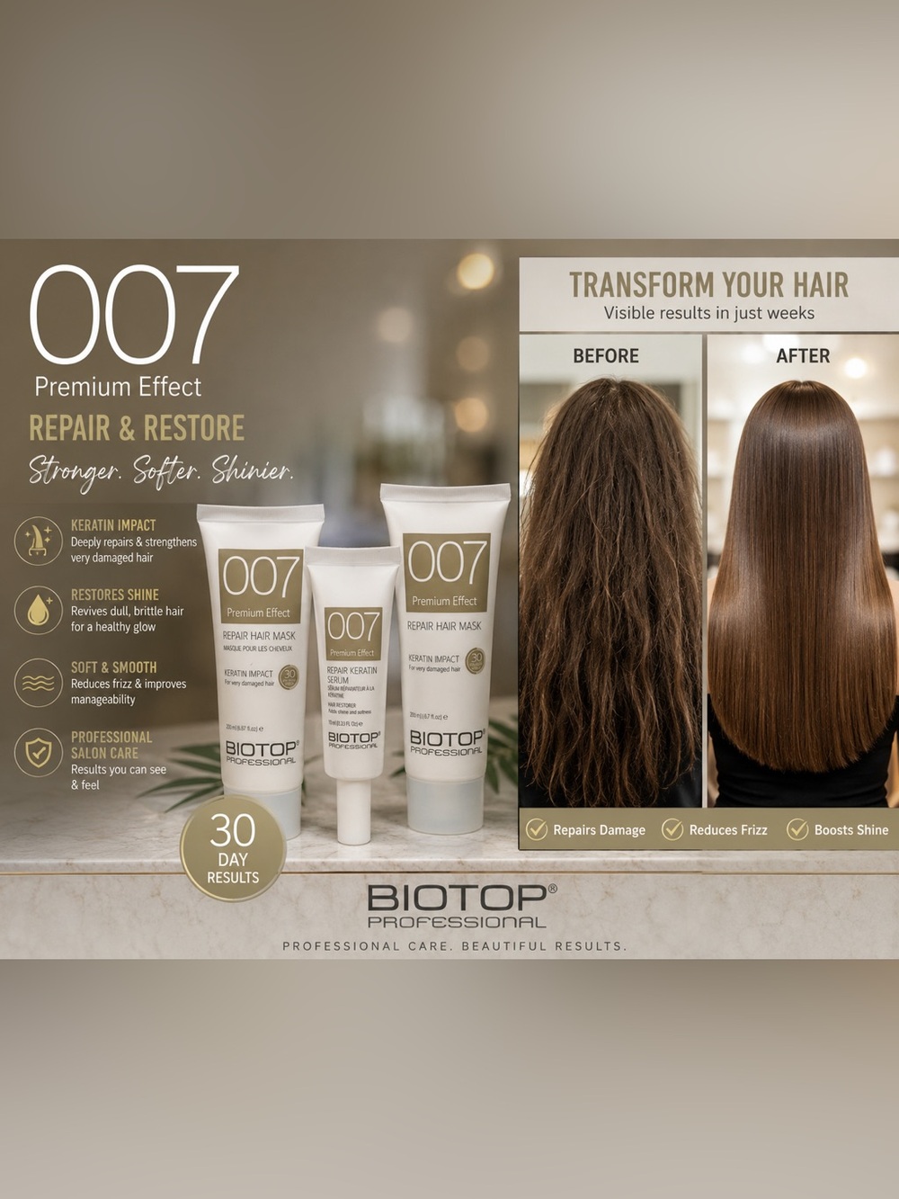 Biotop 007 Repair Keratin Serum 3 pc mini set